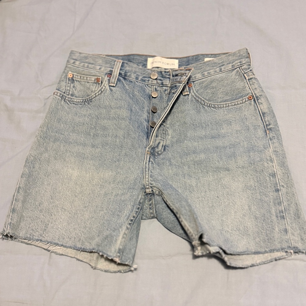 Denim Forum 90’s baggy cut off shorts